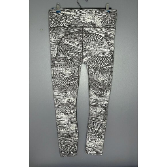 Lululemon Leggings Nulux Fast free 7/8 Tight II Womens 10 Swerve Vapor Met Grey - Picture 3 of 10